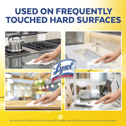 Lysol Disinfectant Wipes Bundle, Multi-Surface Antibacterial Cleaning Wipes, For Disinfecting & Cleaning, contains x2 Lemon & Lim Blossom (80ct) x1 Crisp Linen (80 Ct) & x1 Mango & Hibiscus (80 Ct)