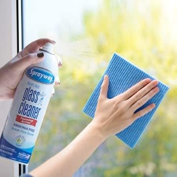 The Award Box Spraiway Glass Cleaner Foam Action Cleaner 19 oz. with Cleaning Cloth in Packaging (3 Pack)
