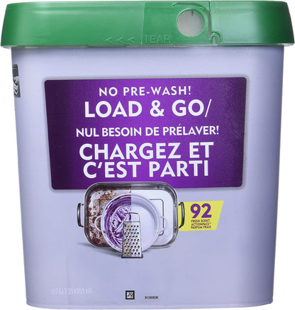 Cascade Platinum Dishwasher Pods, Dishwasher Detergent, Dishwasher Pod, Dishwasher Soap Pod, Actionpacs Dish Washing Pod, Lemon, 62 Count Dishwasher Detergent Pods