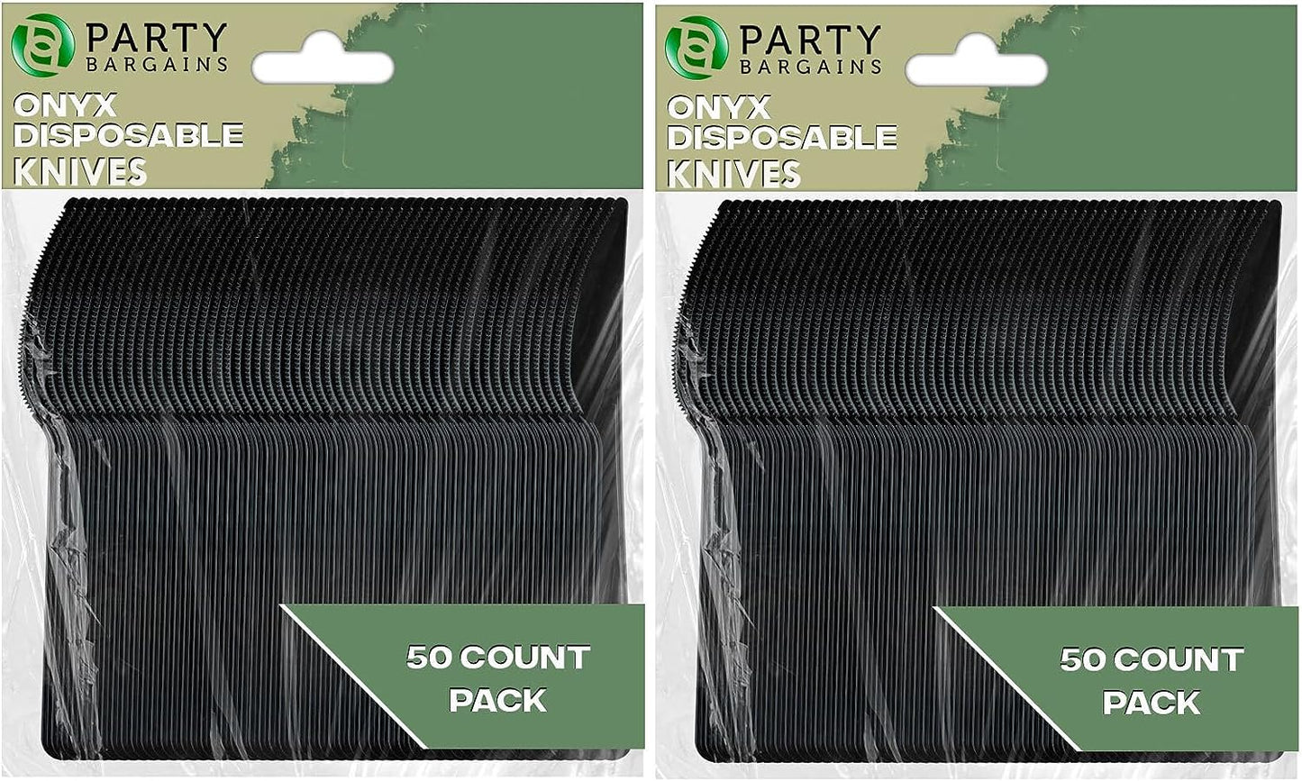 Party Bargains Disposable Cutlery set, SAPPHIRE Design, Clear Color, 360 Pieces: 180 Forks, 120 Spoons, 60 Knives