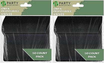 Party Bargains Disposable Cutlery set, SAPPHIRE Design, Clear Color, 360 Pieces: 180 Forks, 120 Spoons, 60 Knives