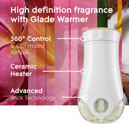 Glade PlugIns Air Freshener Starter Kit, Scented and Essential Oils for Home and Bathroom, Clean Linen, 4.02 Fl Oz, 2 Warmers and 6 Refills