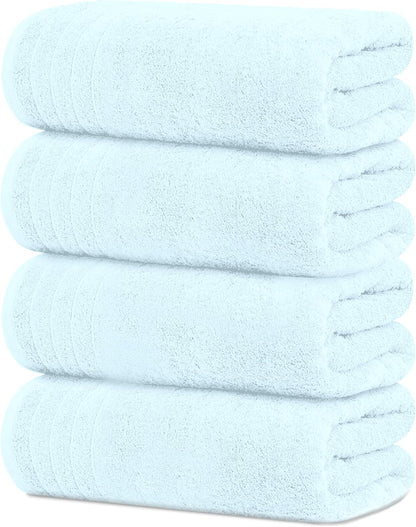 Tens Towels Extra Large Bath Towels 30 x 60 Inches, 100% Cotton, Larger & Lighter, Quicker to Dry, Lighter Weight, Super Soft and Absorbent, Perfect Bathroom Towels