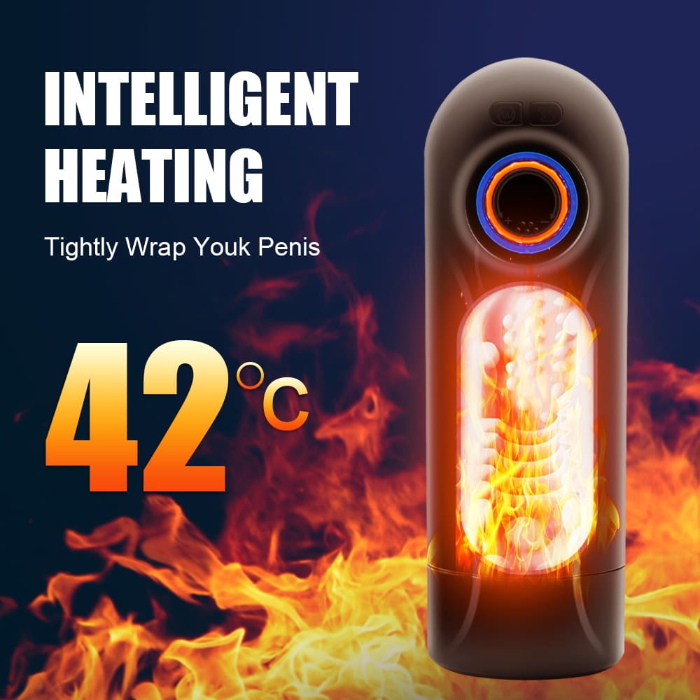 6 In 1 Automatic Telescopic Sucker Heating Sounding Masturbation Cup