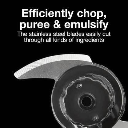 Proctor Silex Durable Electric Vegetable Chopper & Mini Food Processor for Chopping, Puree & Emulsify, 1.5 cups, Black