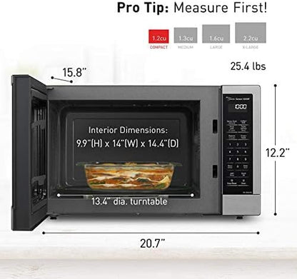 Panasonic Microwave Oven NN-SN686S Stainless Steel Countertop/Built-In with Inverter Technology and Genius Sensor, 1.2 Cubic Foot, 1200W