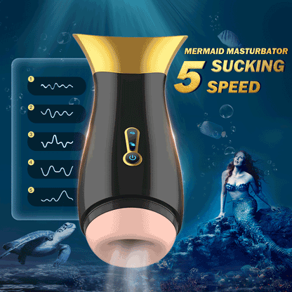 Mermaid Automatic Sucking And Vibrating Male Masturbator