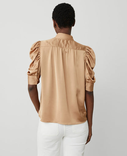 Shirred Puff Sleeve Top