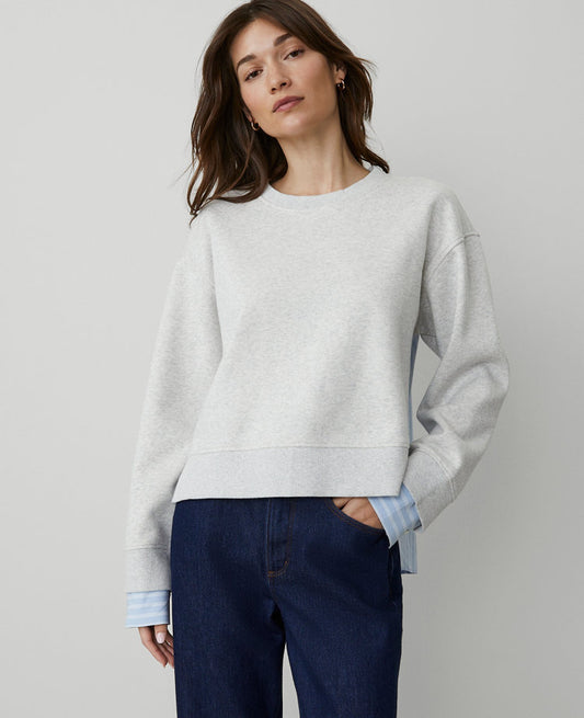 Weekend Collection Mixed Media Sweatshirt