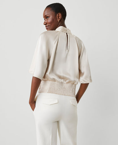 Studio Collection Silk Mock Neck Top