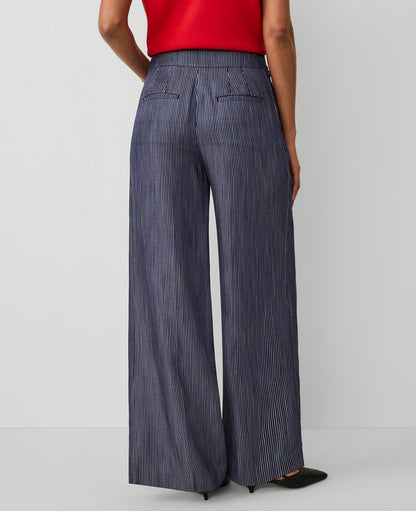 The Wide-Leg Sailor Pant in Pinstripe