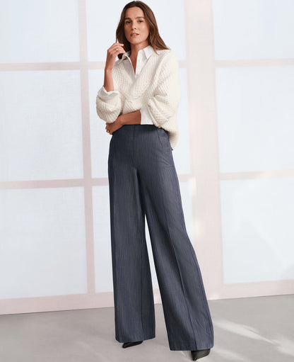 The Wide-Leg Sailor Pant in Pinstripe