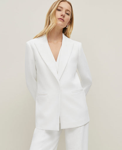 Crinkle Belted Blazer
