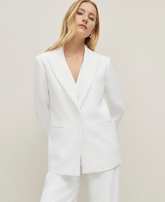 Crinkle Belted Blazer