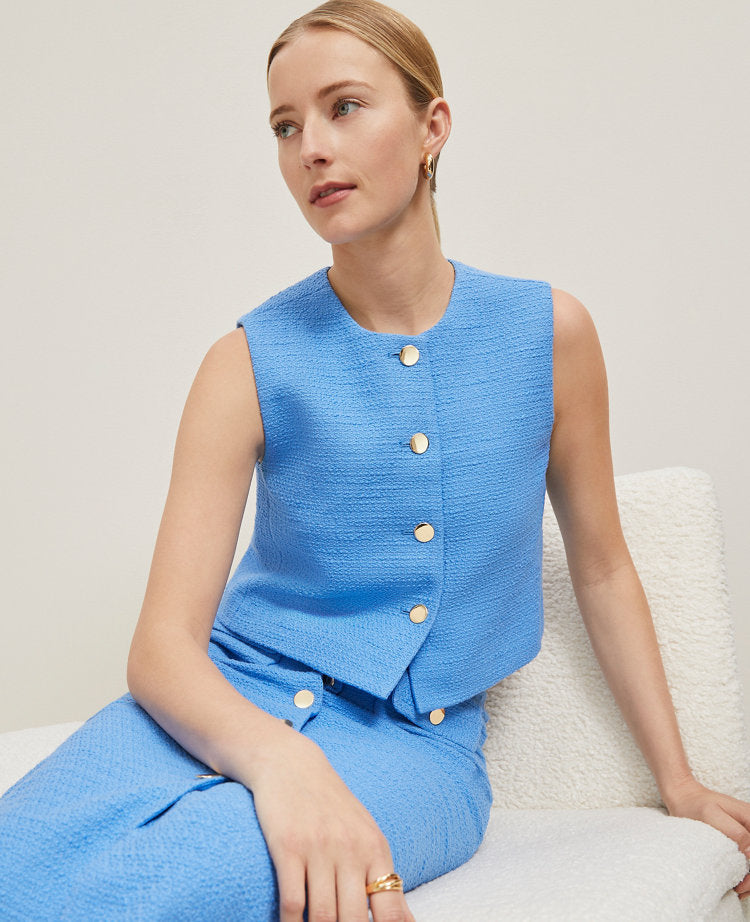 Tweed Cropped Vest