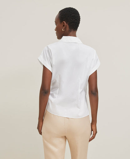Collared Tie Waist Top