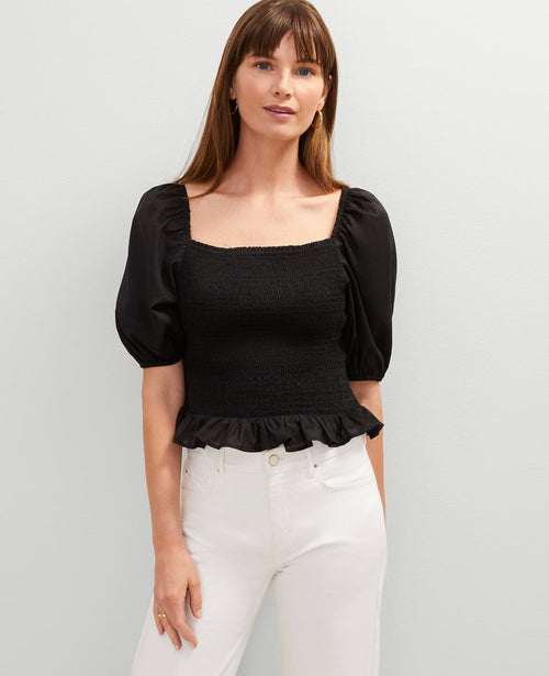 Square Neck Smocked Top