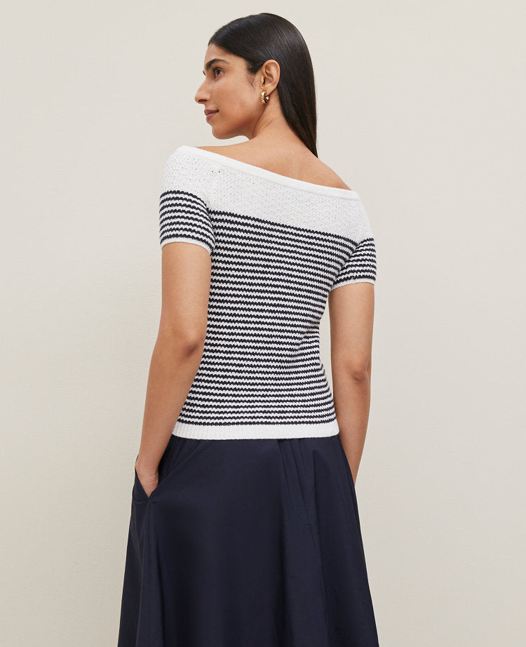Textured Off-The-Shoulder Sweater