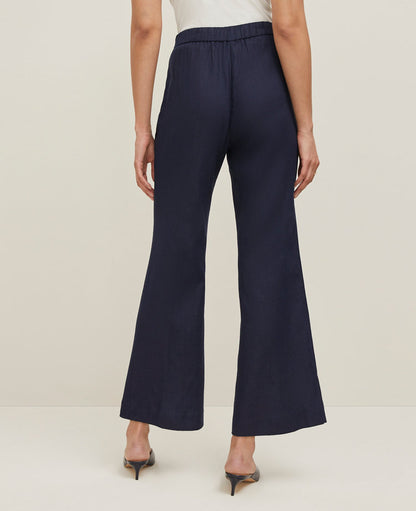 The Flare Ankle Pant in Linen Blend