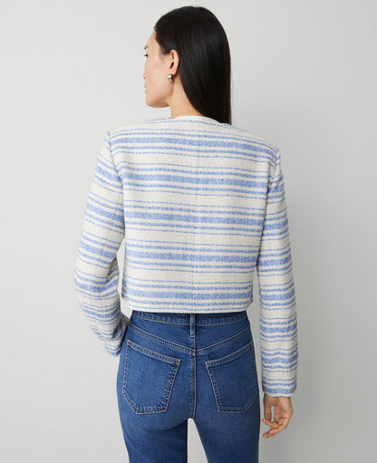 Striped Tweed Cropped Jacket