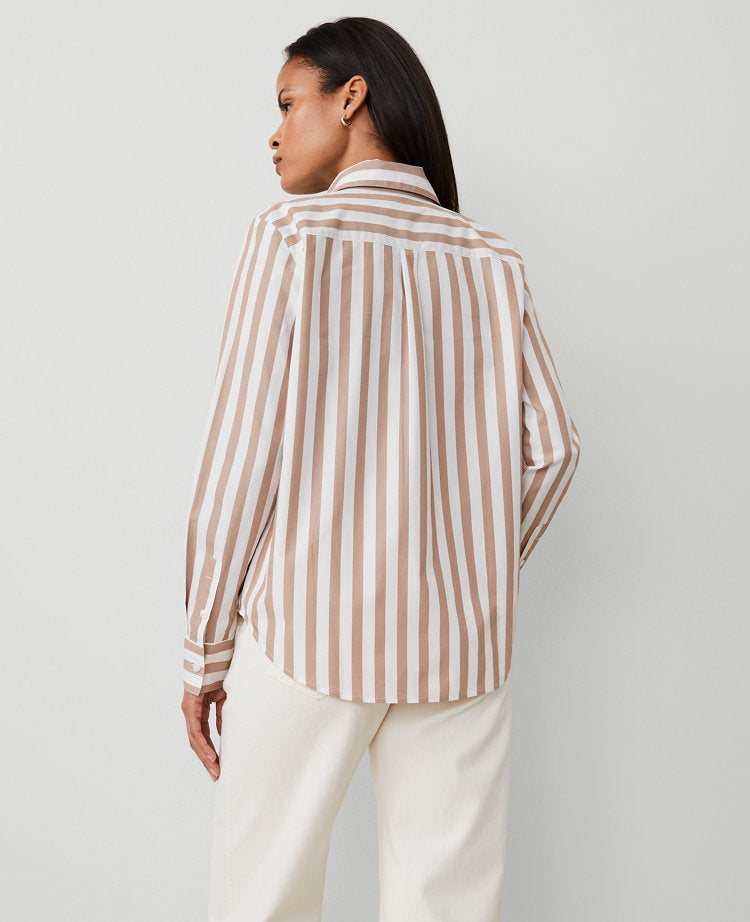 Petite Striped Relaxed Perfect Shirt