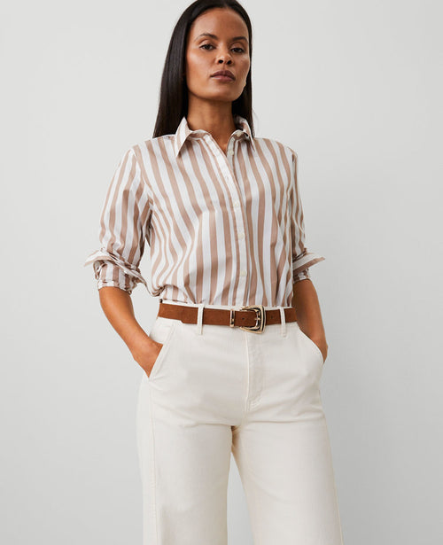 Petite Striped Relaxed Perfect Shirt
