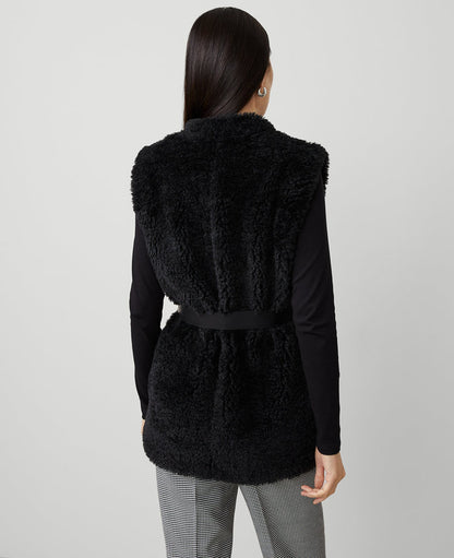 Faux Fur Belted Vest