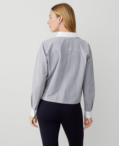 Weekend Collection Striped Cotton Blend Shirt