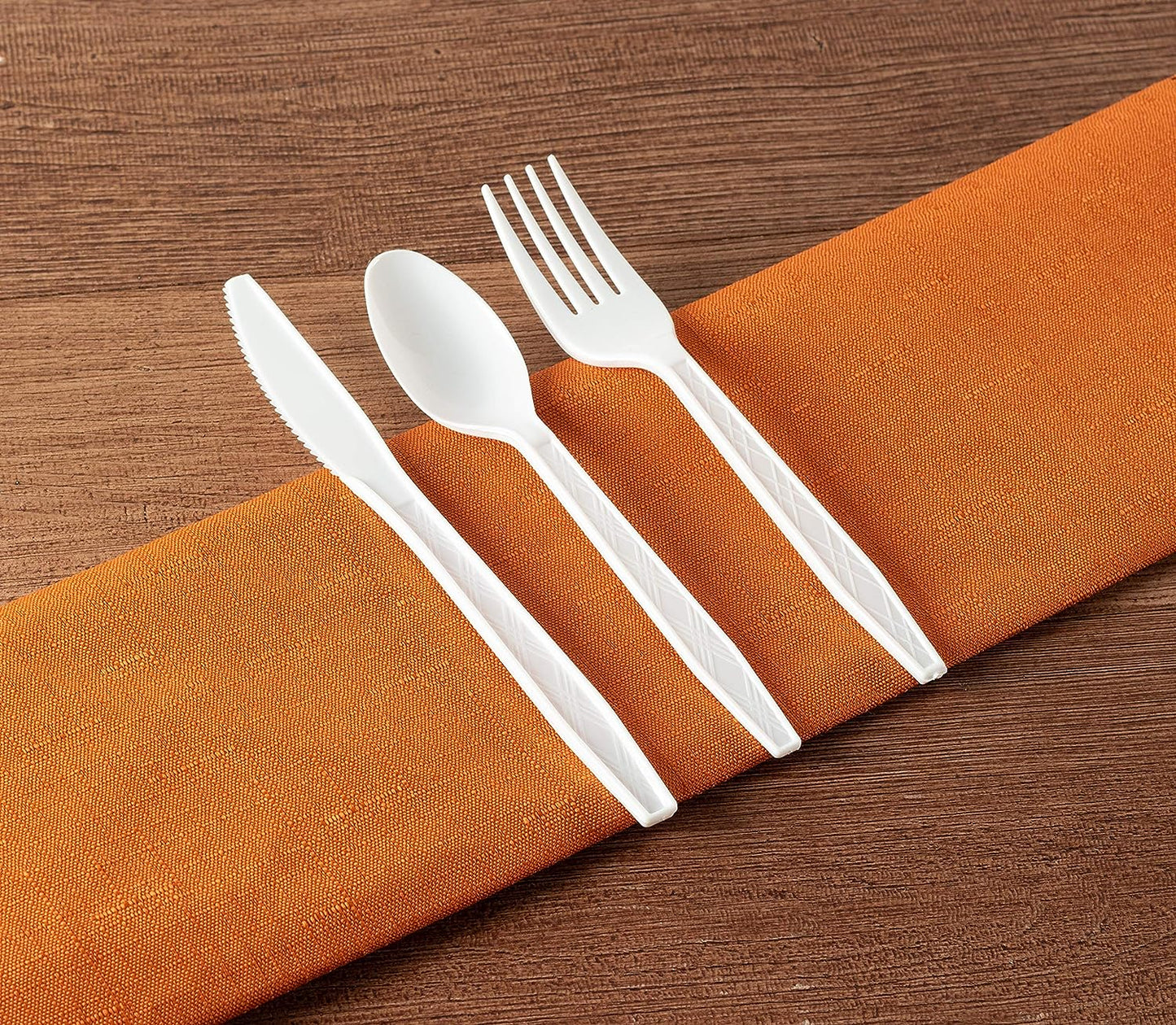 Party Bargains Disposable Cutlery set, SAPPHIRE Design, Clear Color, 360 Pieces: 180 Forks, 120 Spoons, 60 Knives