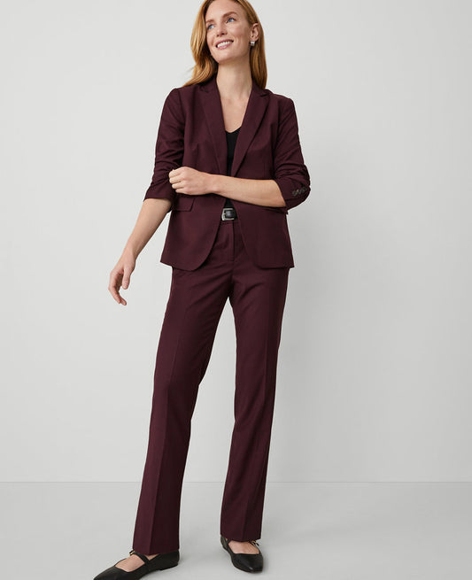 The Straight Pant in Wool Blend Stretch