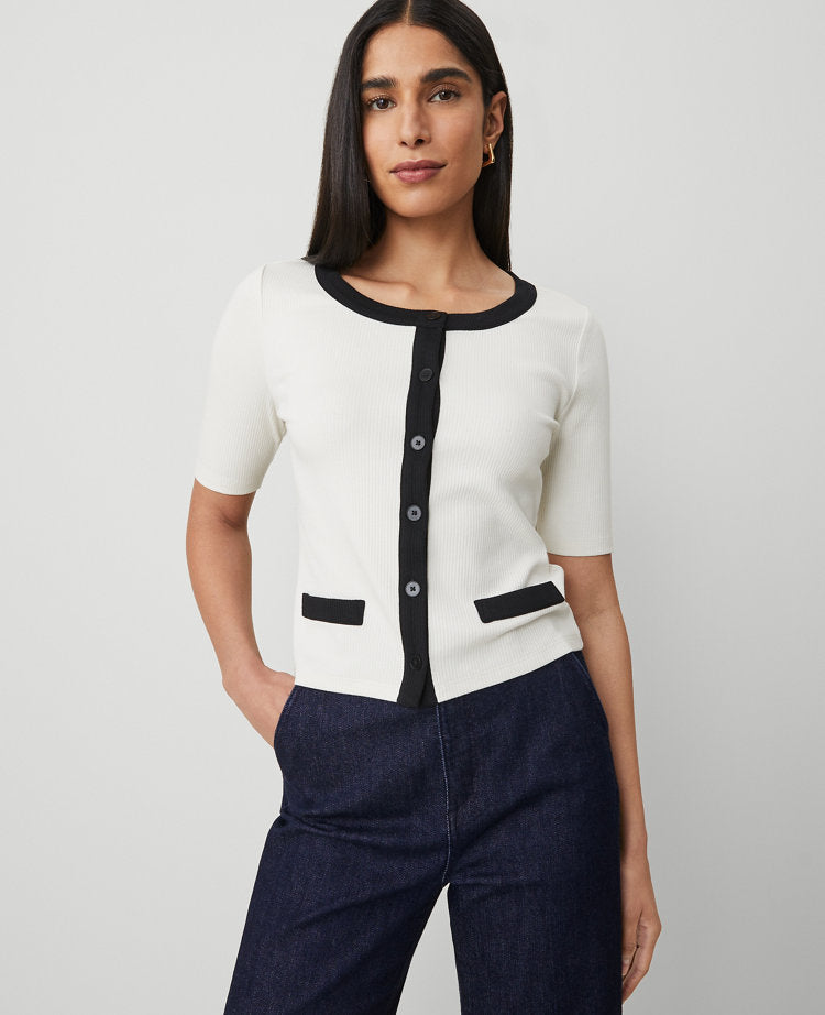 Colorblock Pocket Cardigan