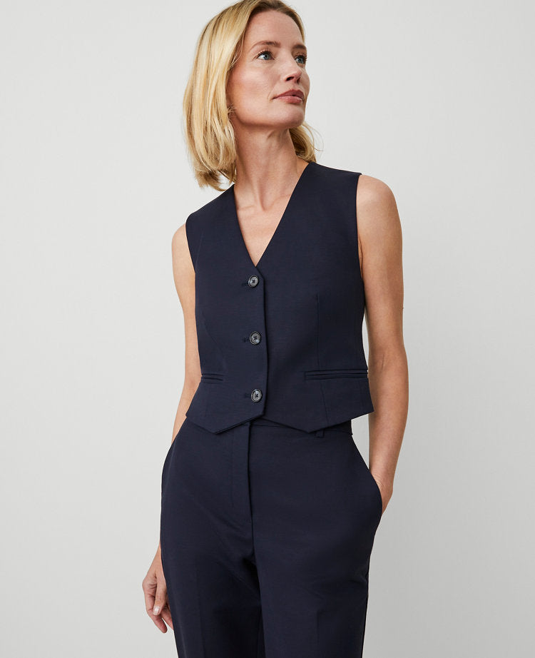 The Tailored Vest in Stretch Cotton