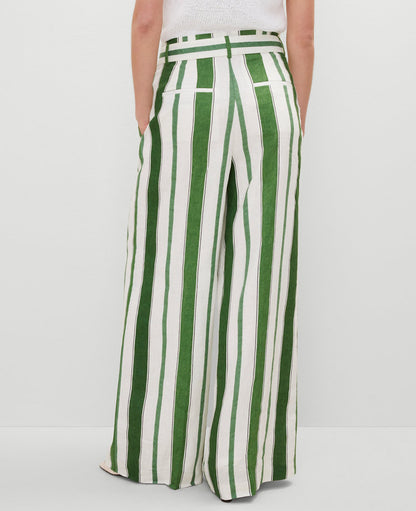 The Tie Waist Wide-Leg Pant in Linen