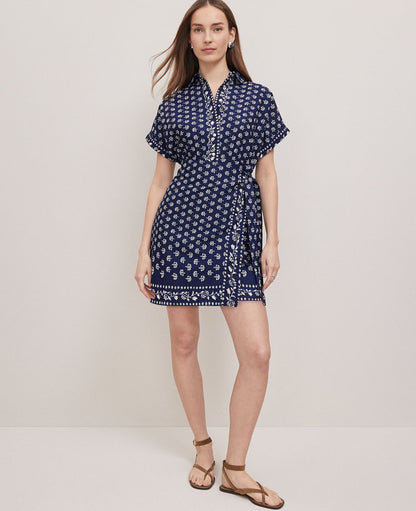 Weekend Collection Petaled Wrap Shirtdress