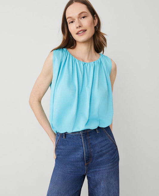 Gathered Bubble Hem Top