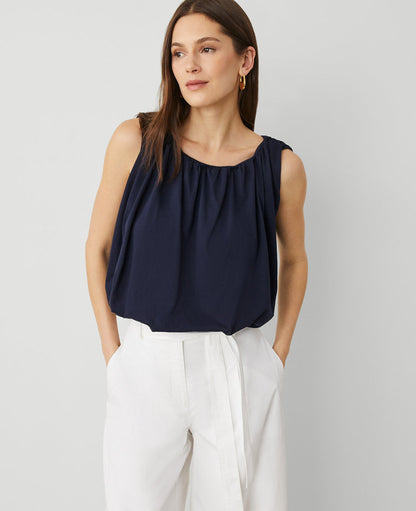 Gathered Bubble Hem Top