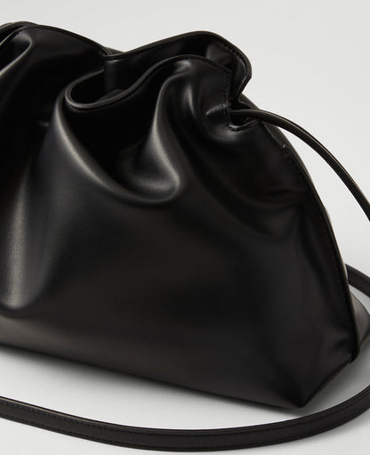 Drawstring Faux Leather Clutch Bag