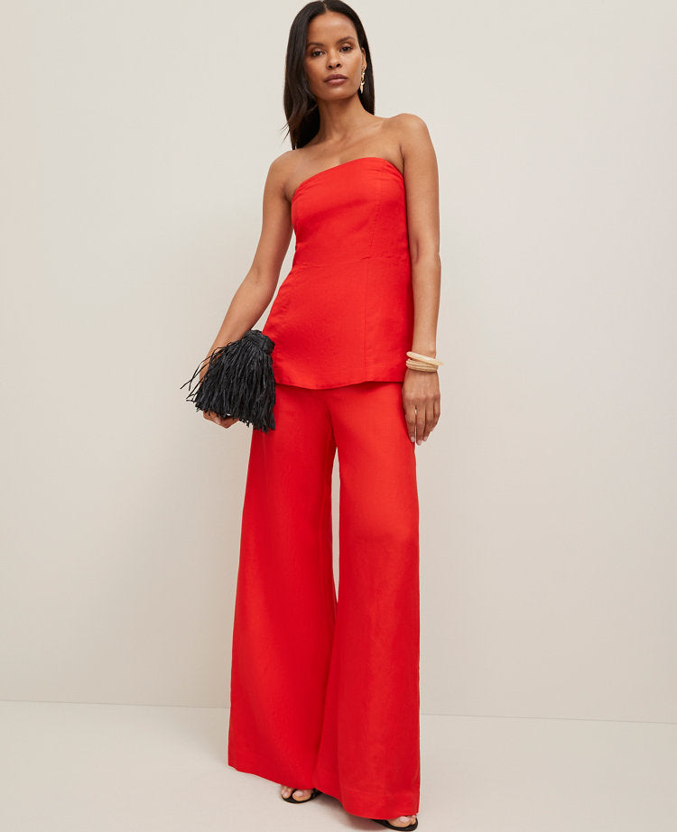 The Statement Palazzo Pant in Linen Blend