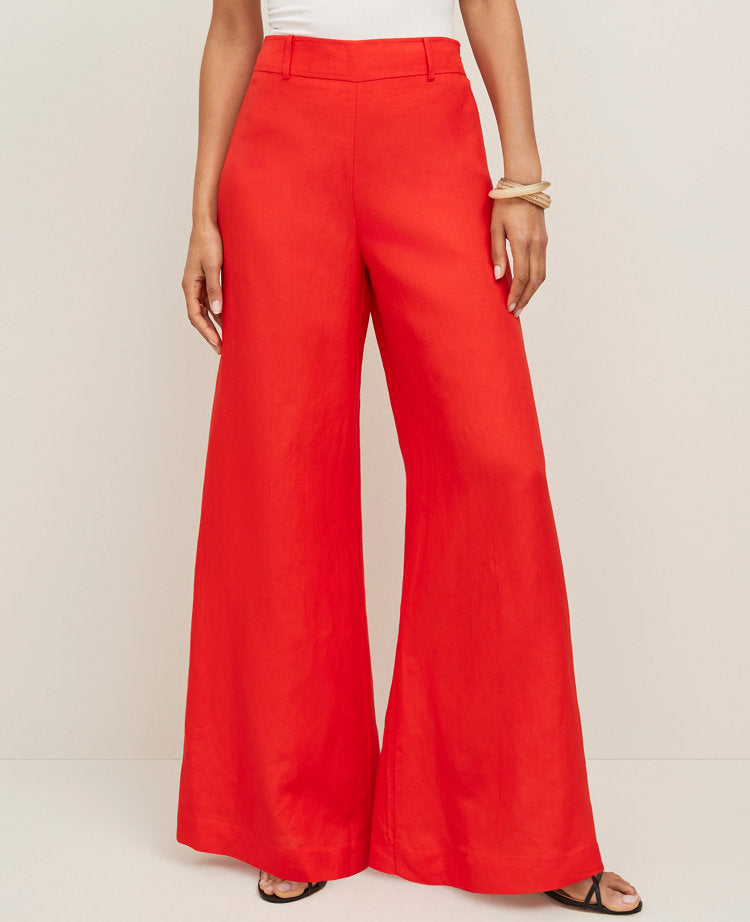 The Statement Palazzo Pant in Linen Blend