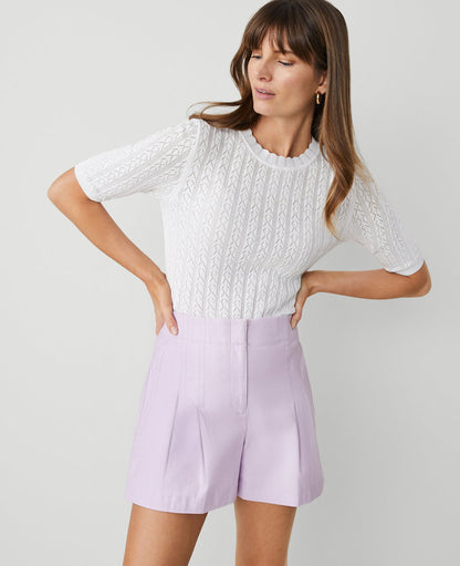 The Pleated Short in Sateen