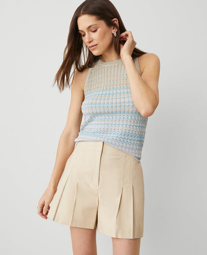 The Pleated Short in Sateen