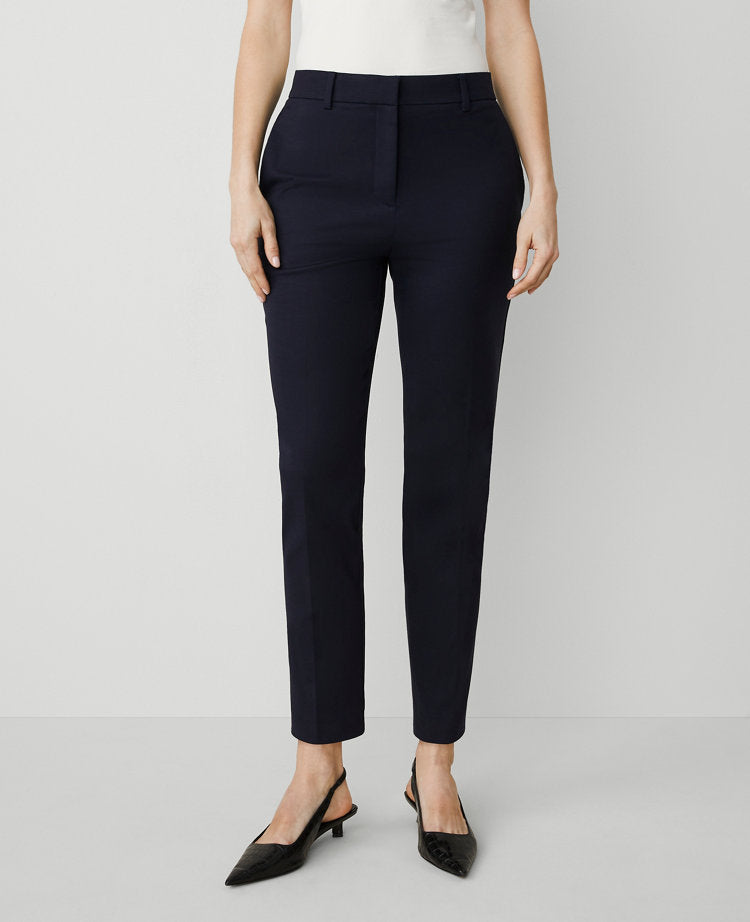 The High Rise Everyday Ankle Pant in Stretch Cotton - Curvy Fit