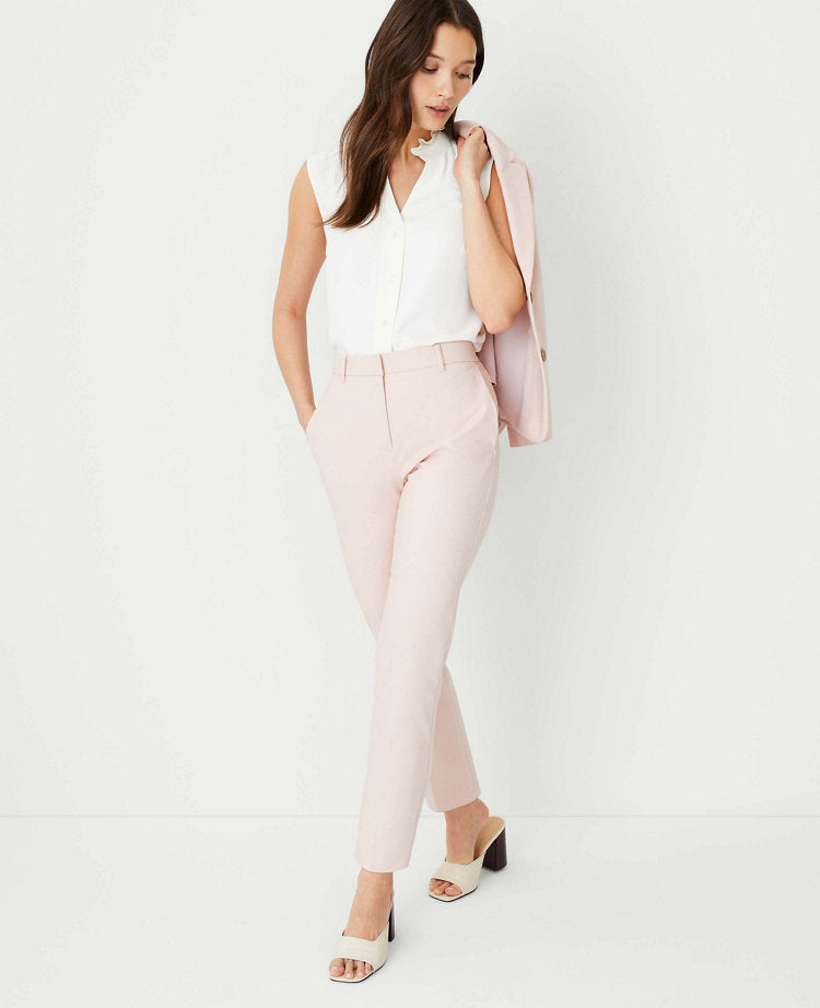 The Petite High Rise Everyday Ankle Pant in Stretch Cotton