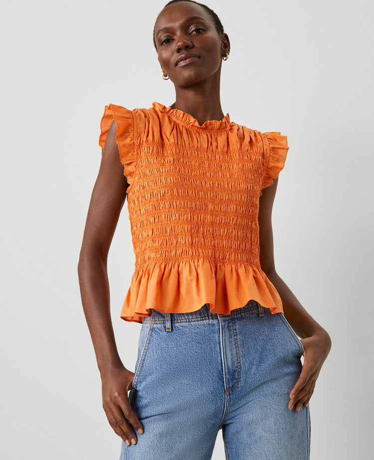 Smocked Ruffled Top