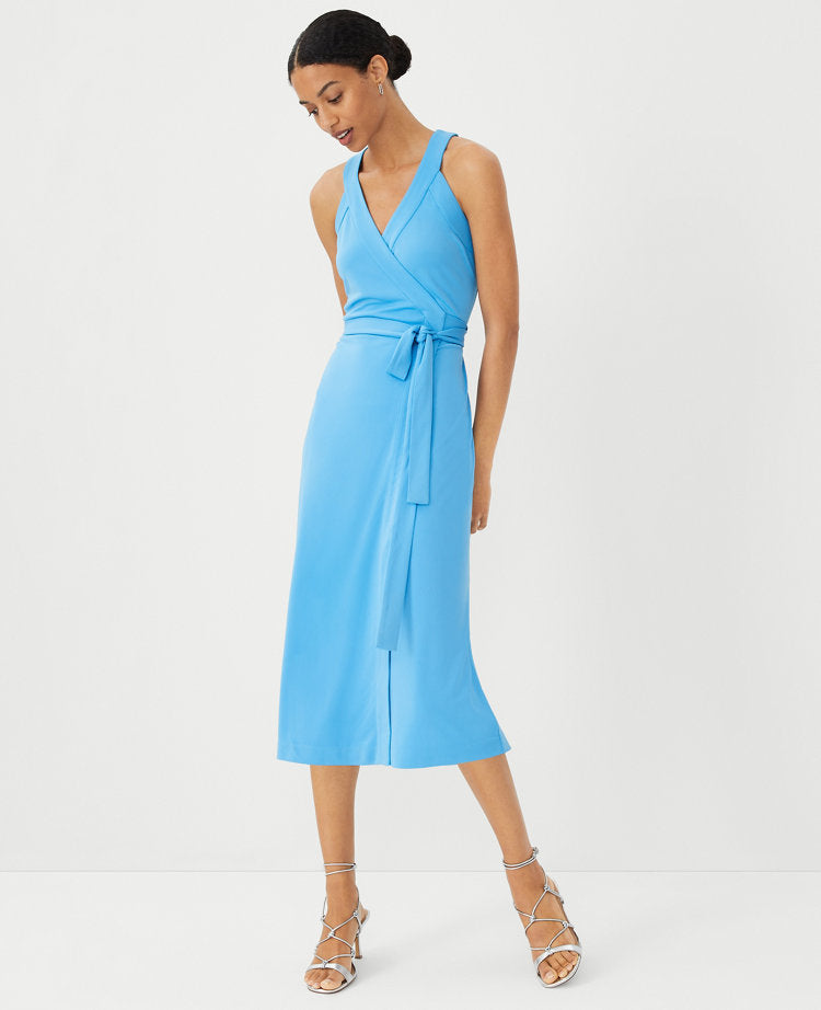 Halter Wrap Midi Dress