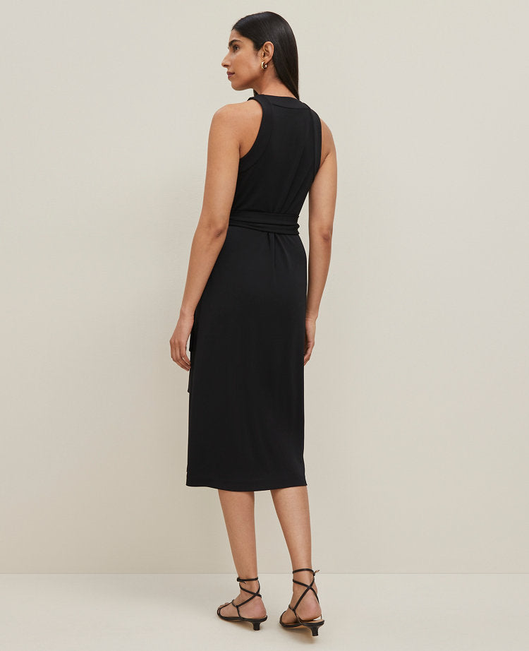 Halter Wrap Midi Dress