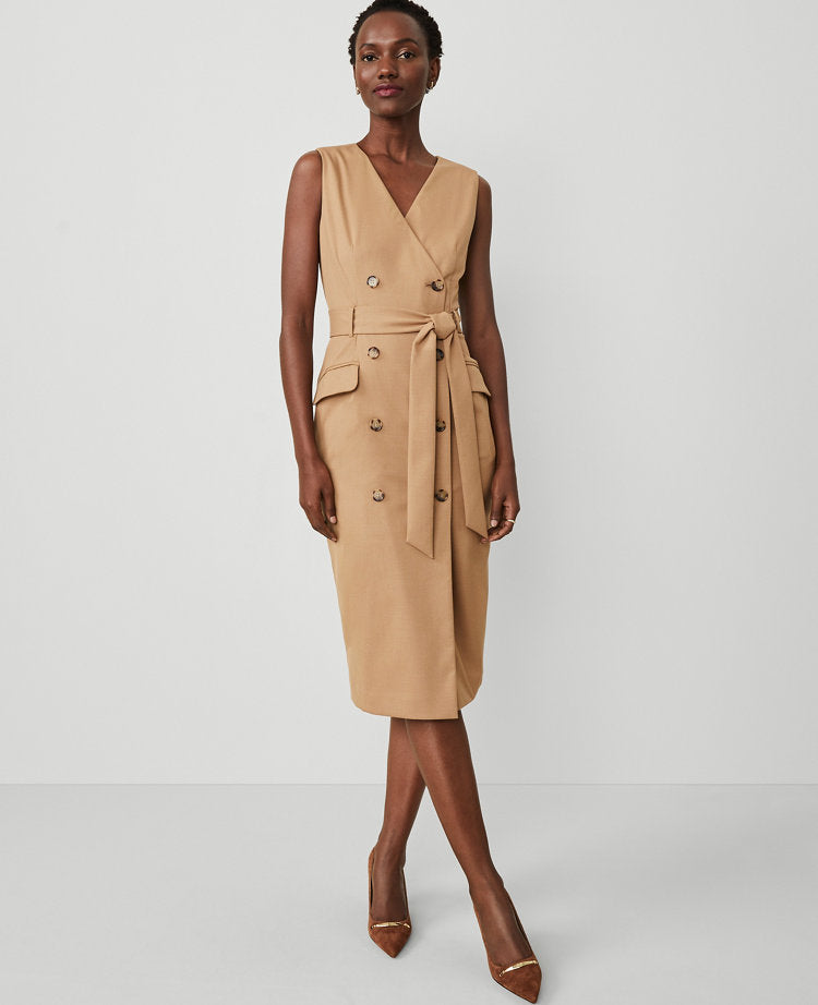 The Wrap Sheath Dress in Seasonless Stretch