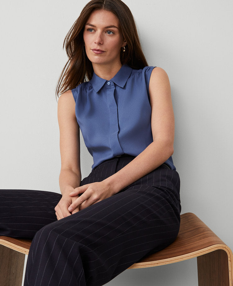 Shirred Sleeveless Shirt