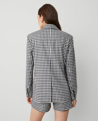 The Longline Blazer in Gingham