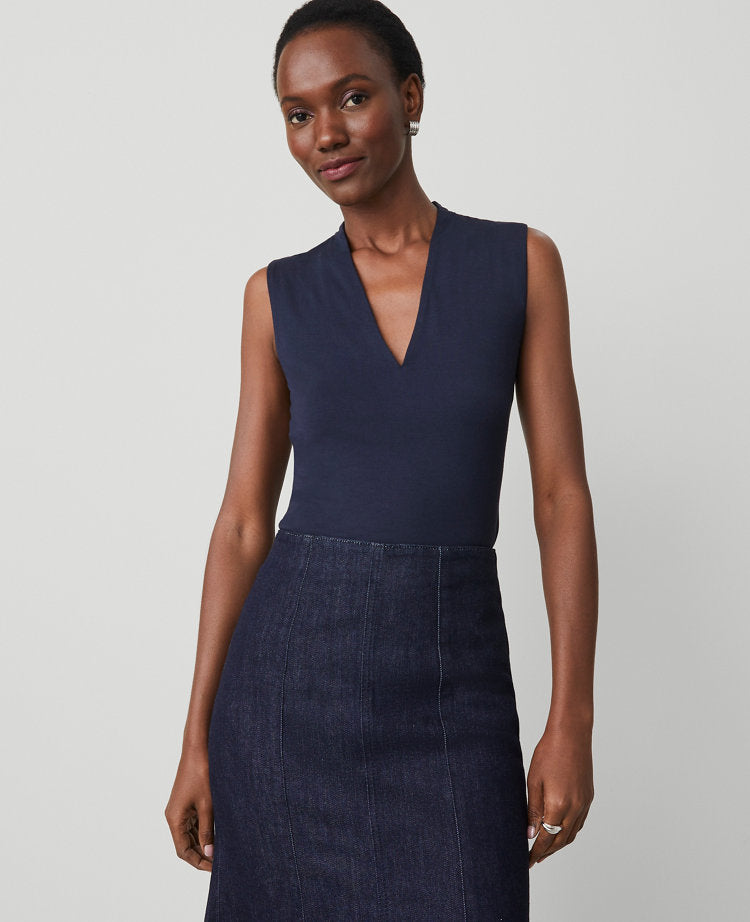 Sleeveless V-Neck Top